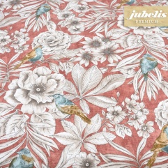 Baumwolle beschichtet strukturiert Ottilia red III 140 cm x 140 cm