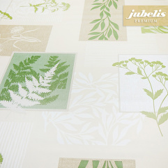 Wachstuch extradick mit Vlies Fondi beige-gr�n IV 