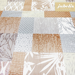 Wachstuch extradick mit Vlies Desio hellbraun IV 