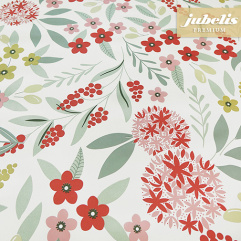 Wachstuch extradick mit Vlies Muggia creme-rot IV 