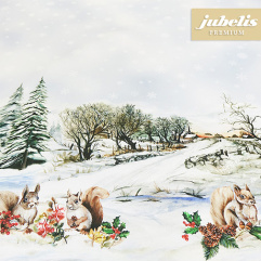 Textiler Luxus-Tischbelag Paesaggio invernale III 