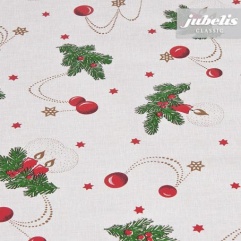 Wachstuch Weihnachten beige M 