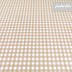 Wachstuch kariert hellbraun N 