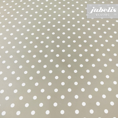 Wachstuch beige gepunktet N 