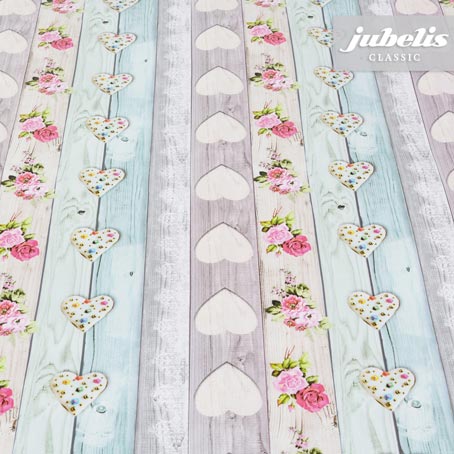 Wachstuch little Hearts beige I