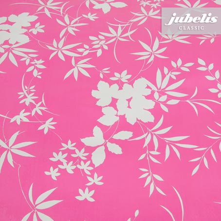 Wachstuch Blatt-Muster pink P 140 cm x 140 cm