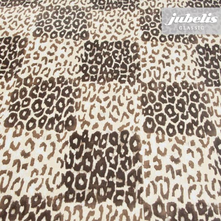 Wachstuch Leoprint braun I 240 cm x 140 cm fr Biertische (auf Wunsch geteilt = 2 Decken)