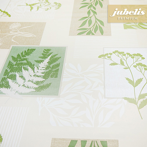 Wachstuch extradick mit Vlies Fondi beige-gr�n IV