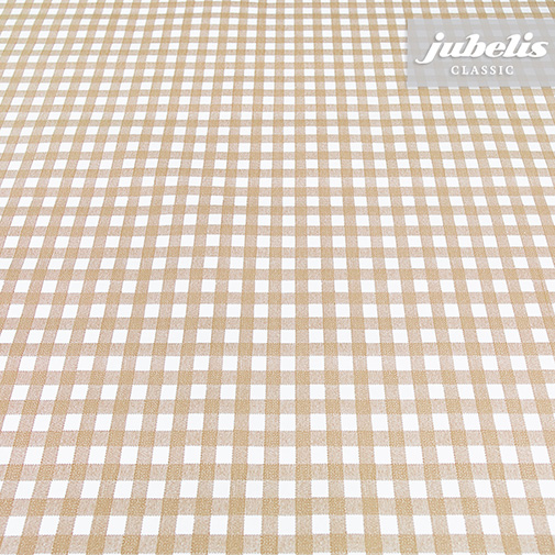 Wachstuch kariert hellbraun N