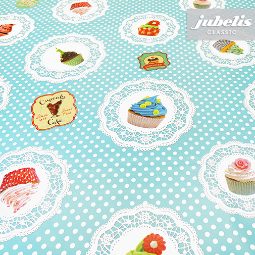 Wachstuch Cupcake t�rkis N