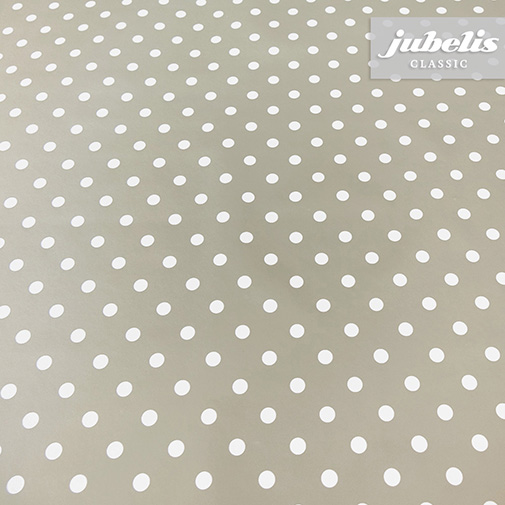 Wachstuch beige gepunktet N