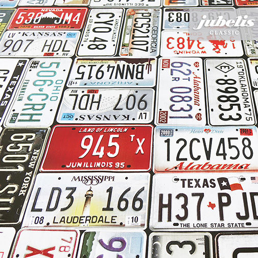 Wachstuch Car Plates N