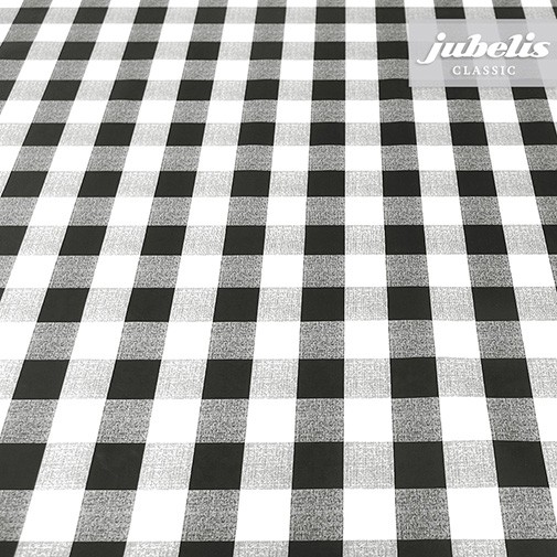 Wachstuch kariert schwarz N